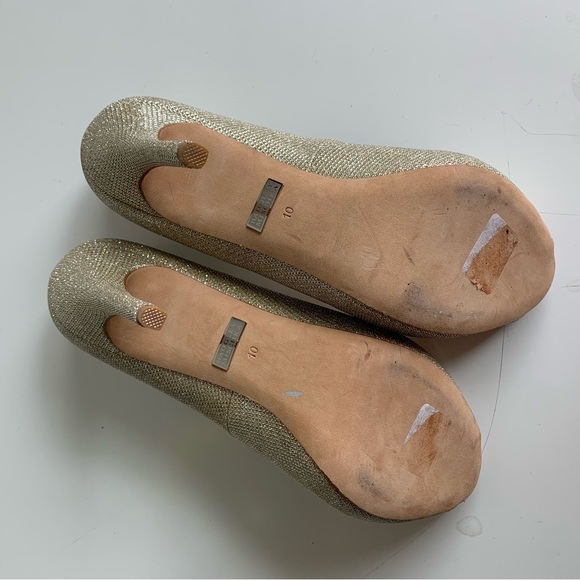 Badgley Mischka Gold glittery formal platform‎ pumps size 10. Ponderosa model. - Picture 11 of 12